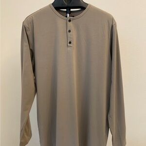 New Cuts Men's Tan Henley Shirt